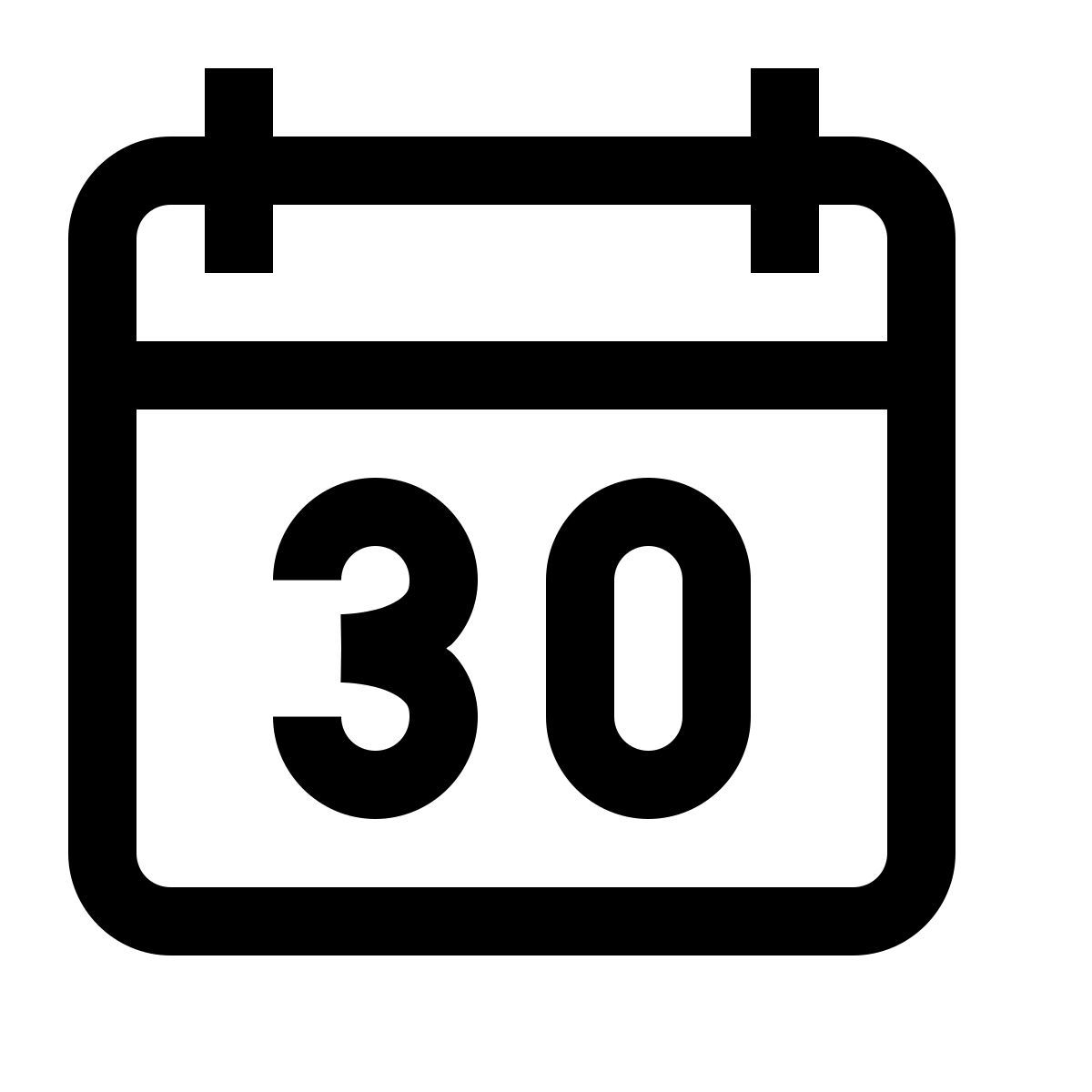 simple small style 日历30 icon