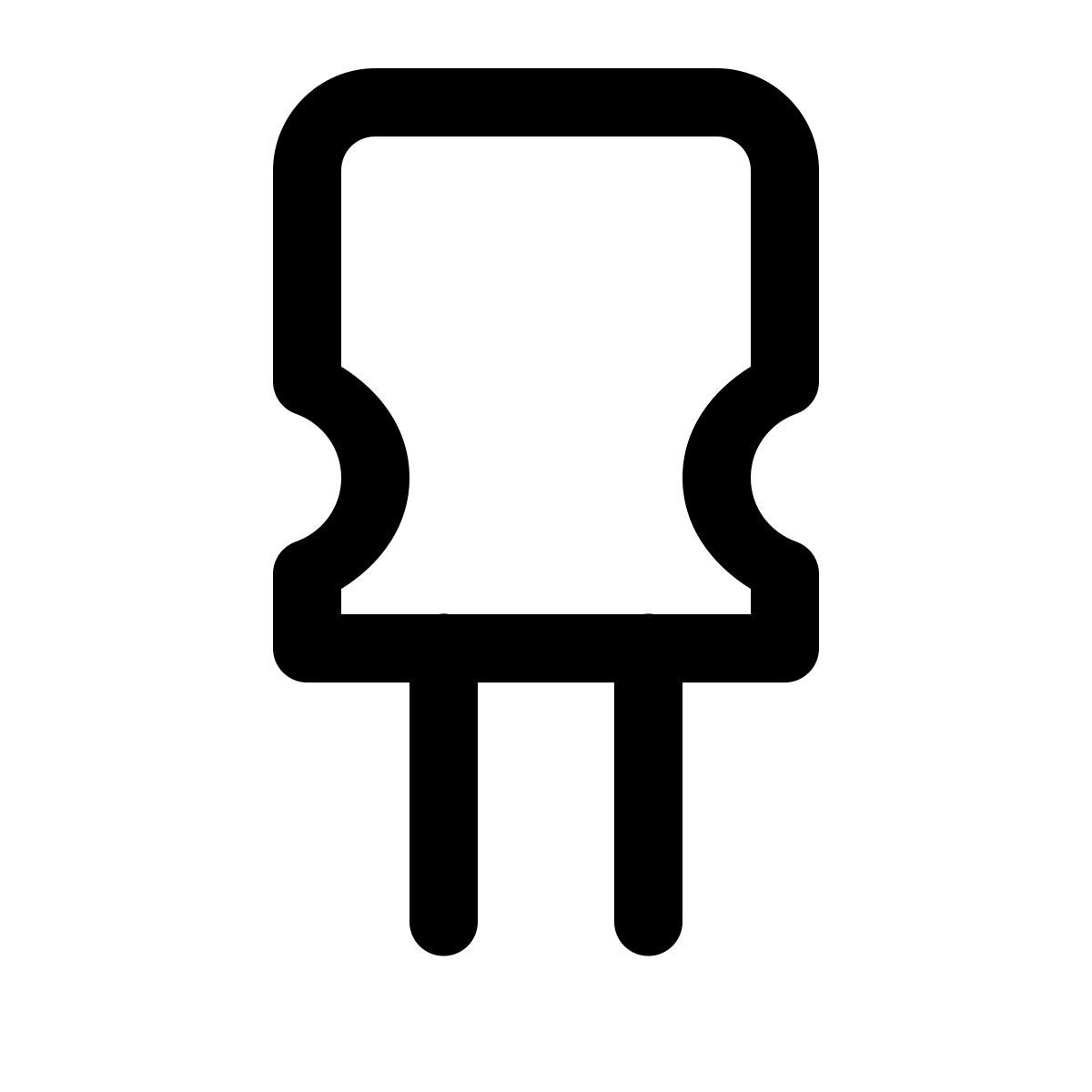 simple small style capacitor icon