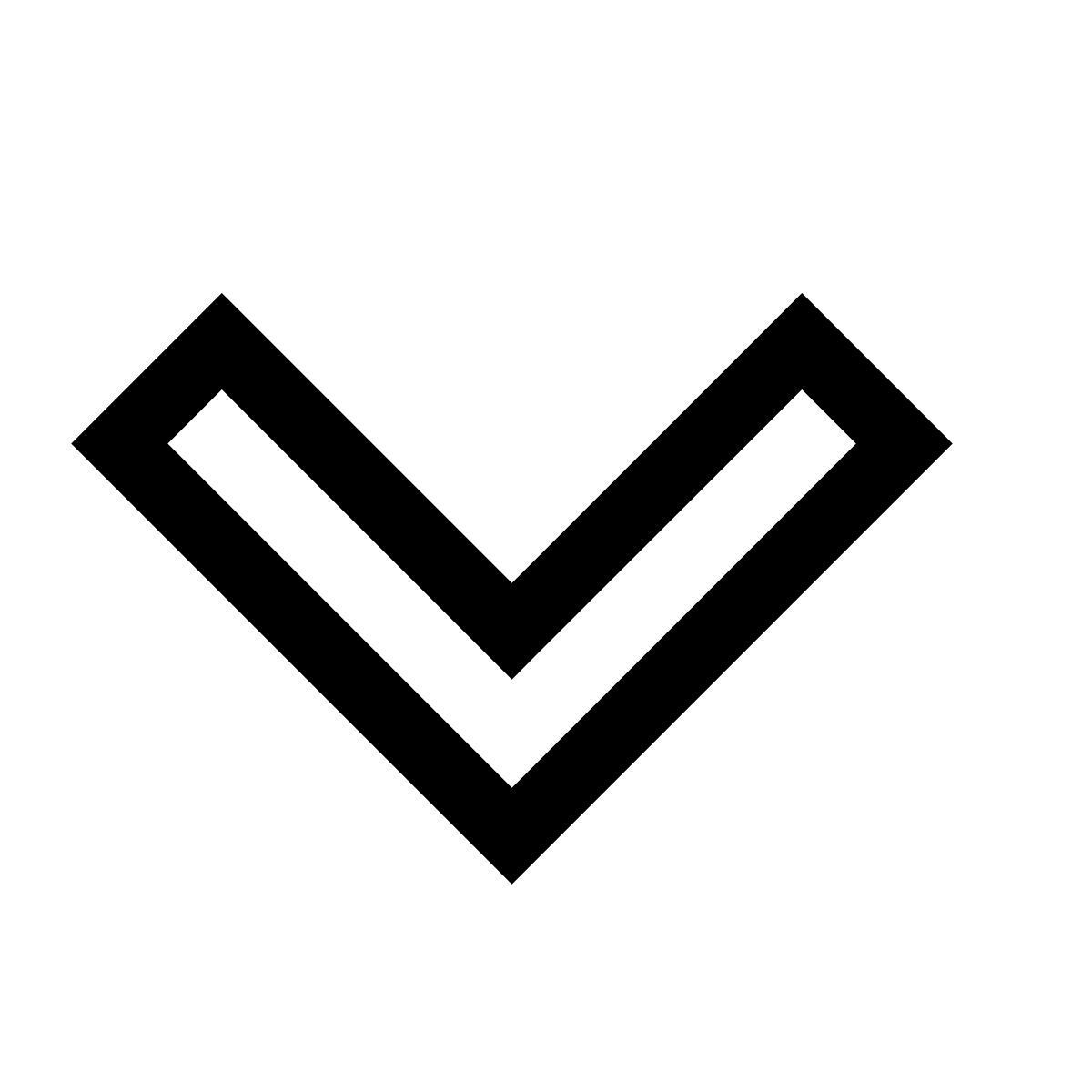 simple small style 셰브론 아래로 icon