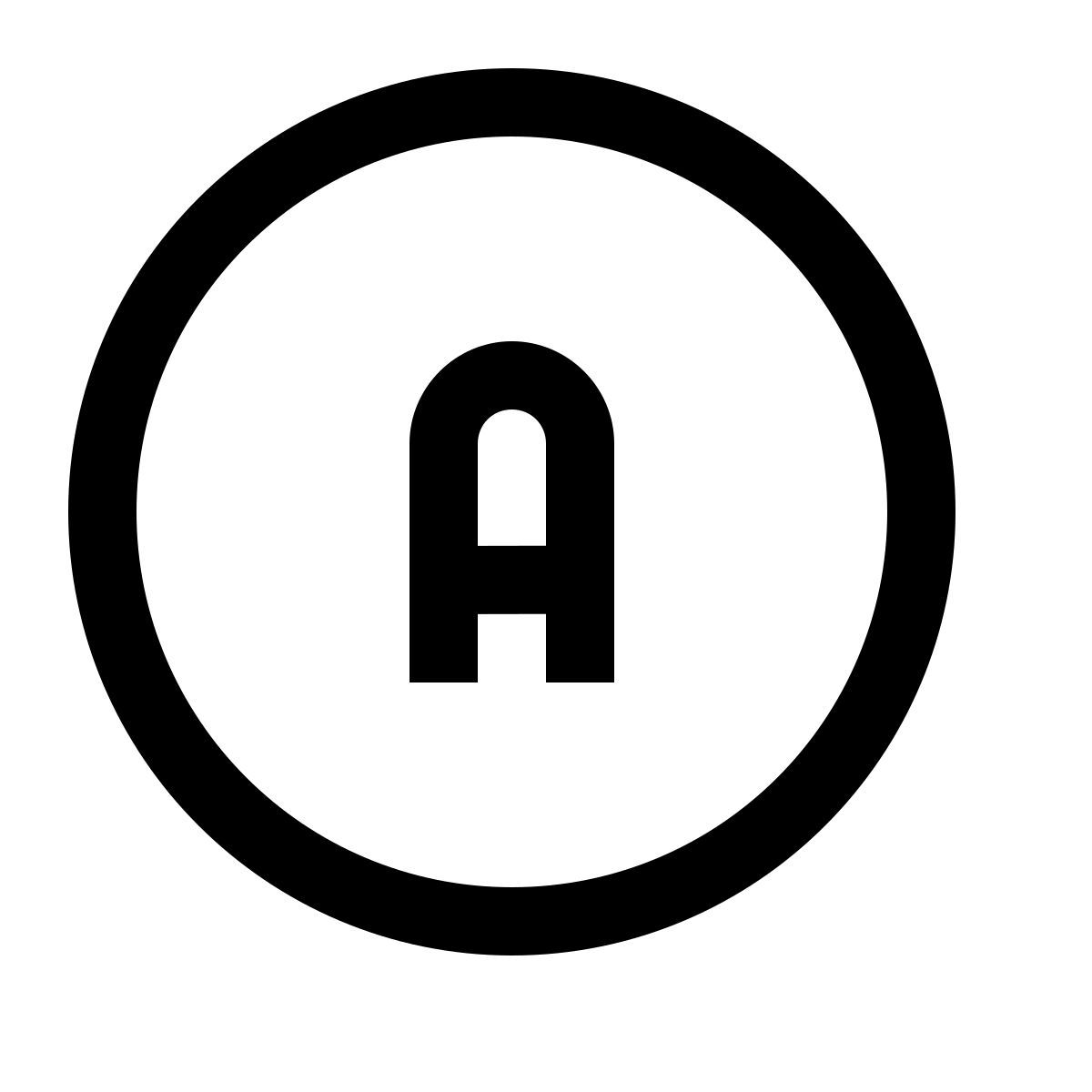 simple small style circulado a icon