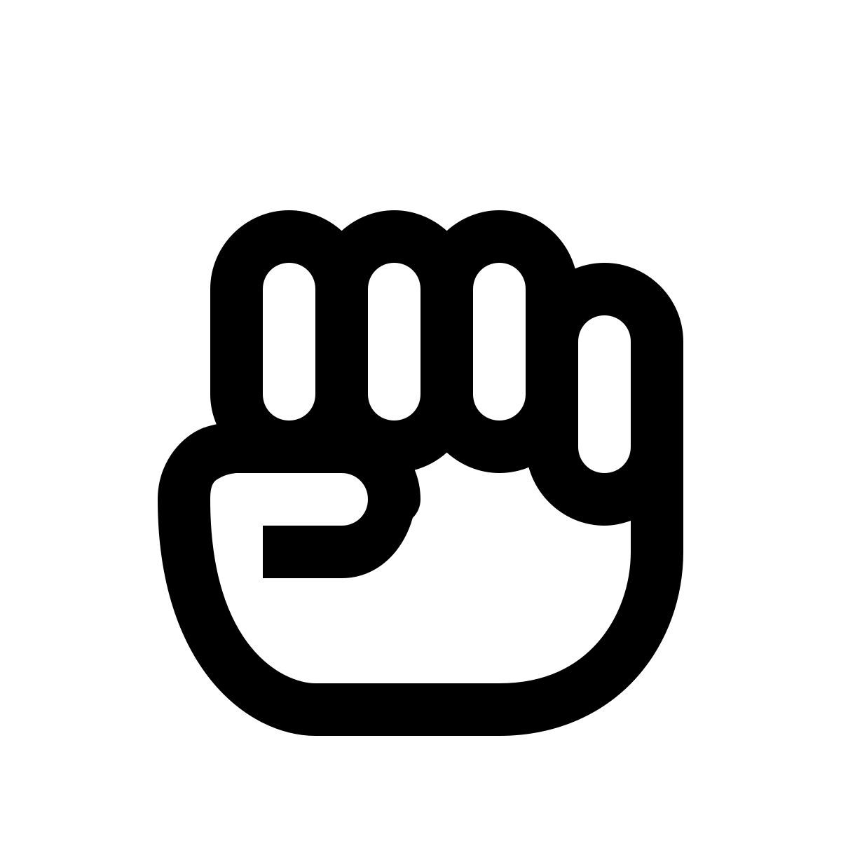 simple small style clenched fist icon