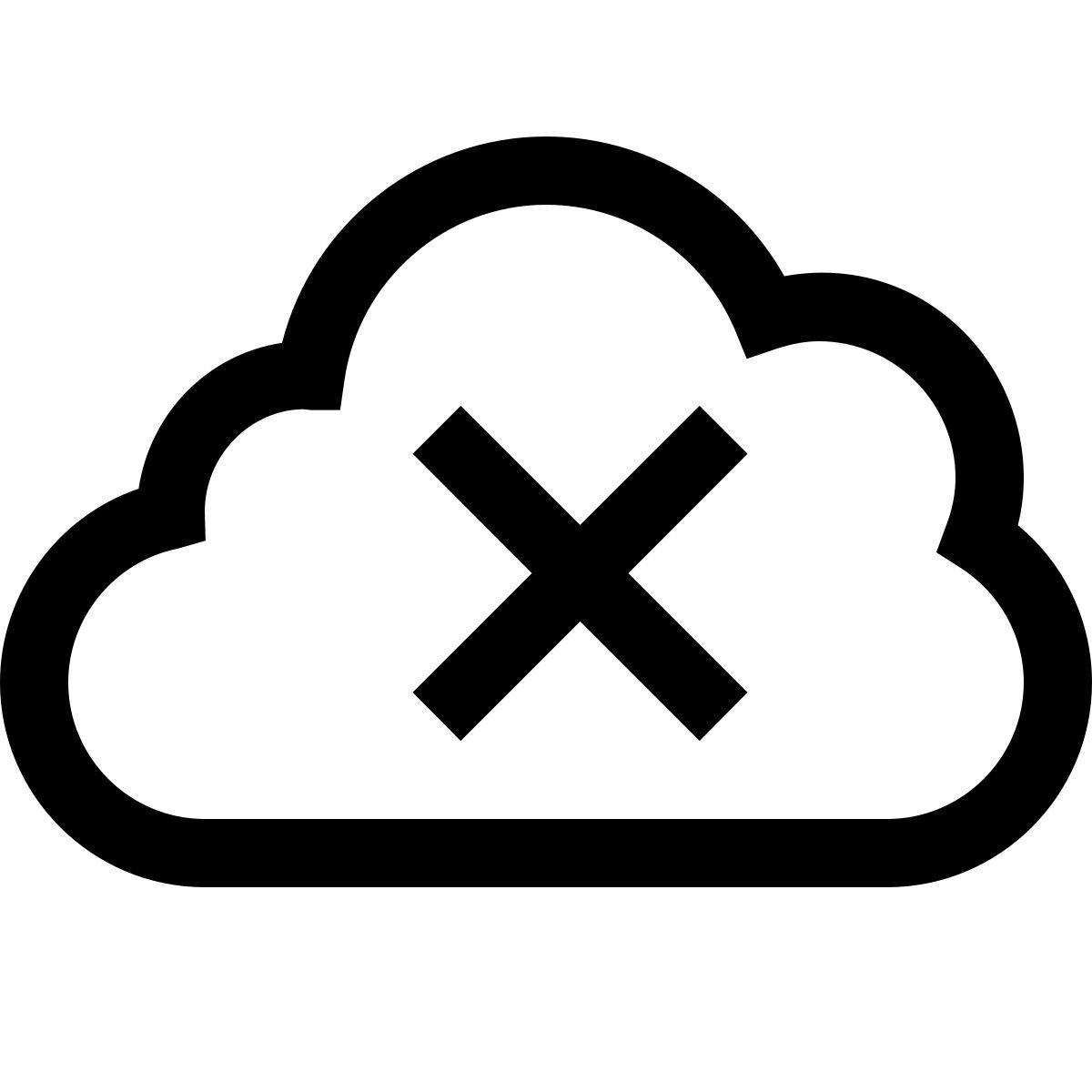 simple small style cloud cross icon