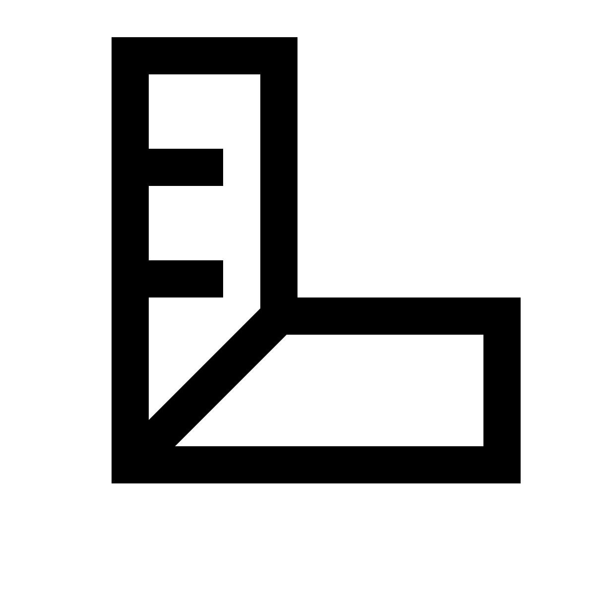 simple small style regla de carpintero de construcción icon