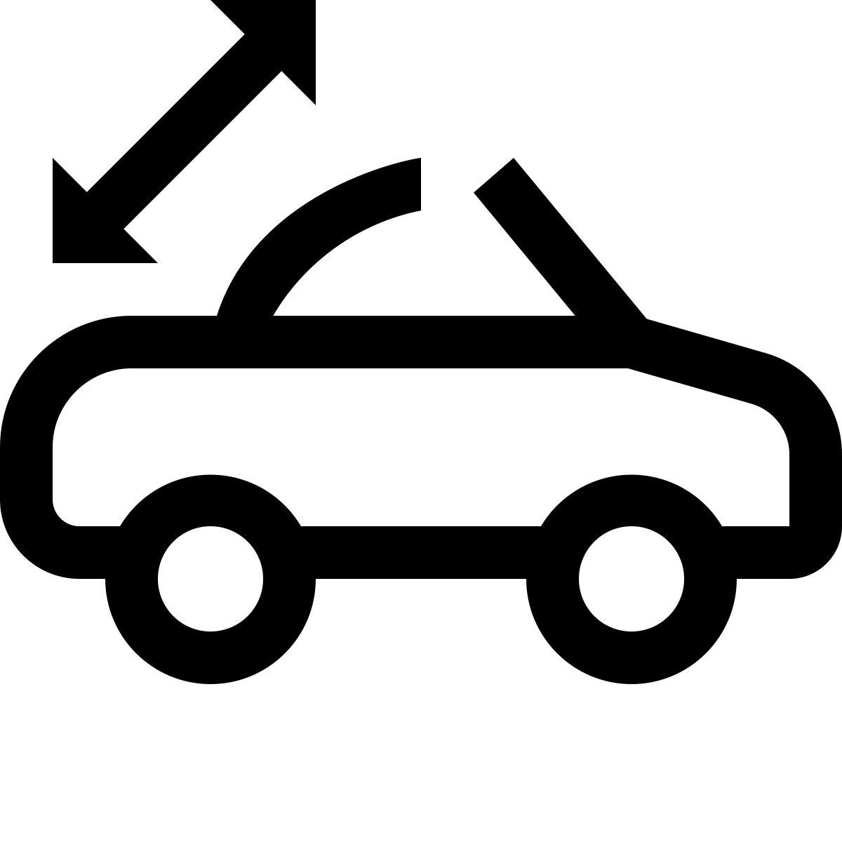 simple small style 敞篷车顶警告 icon