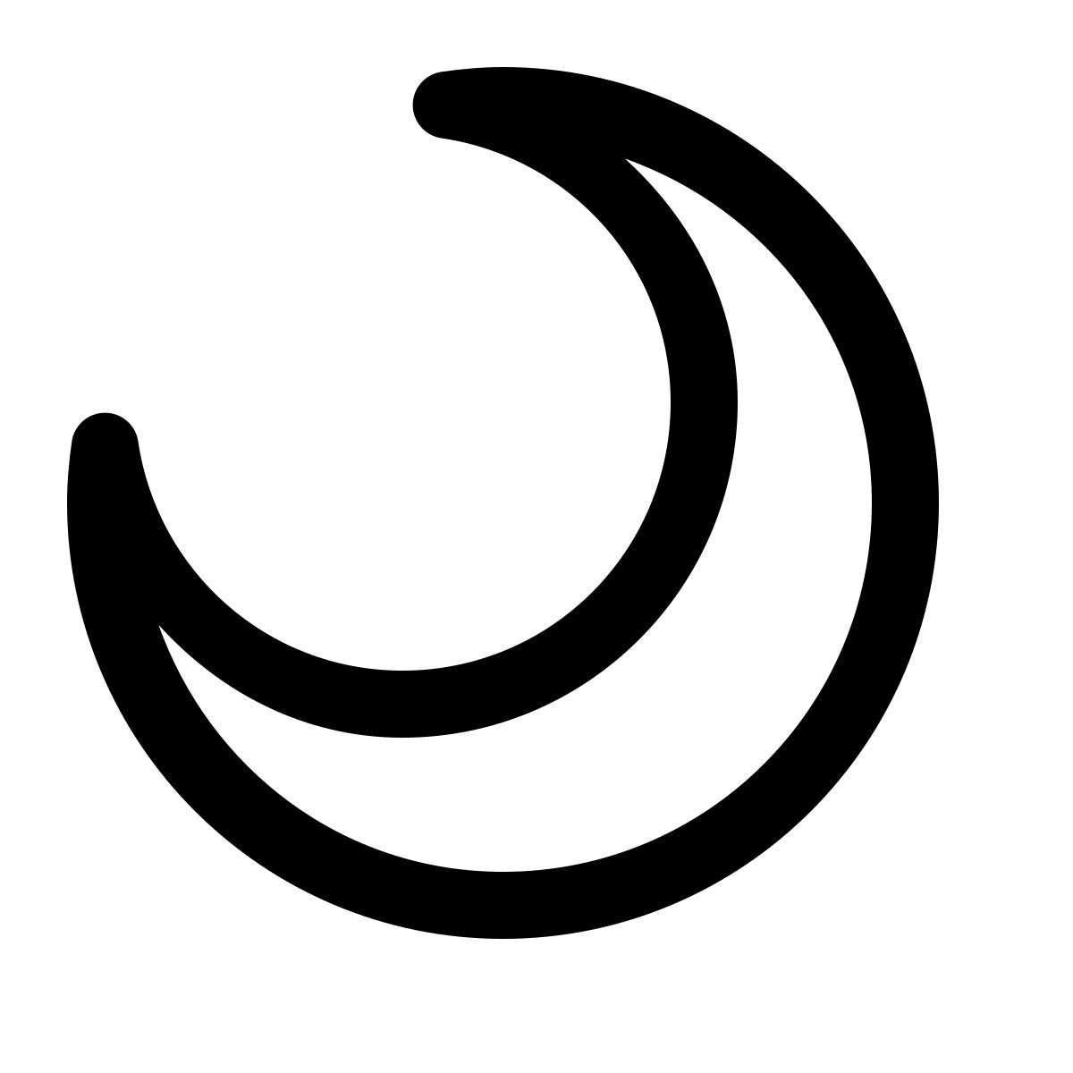 simple small style crescent icon