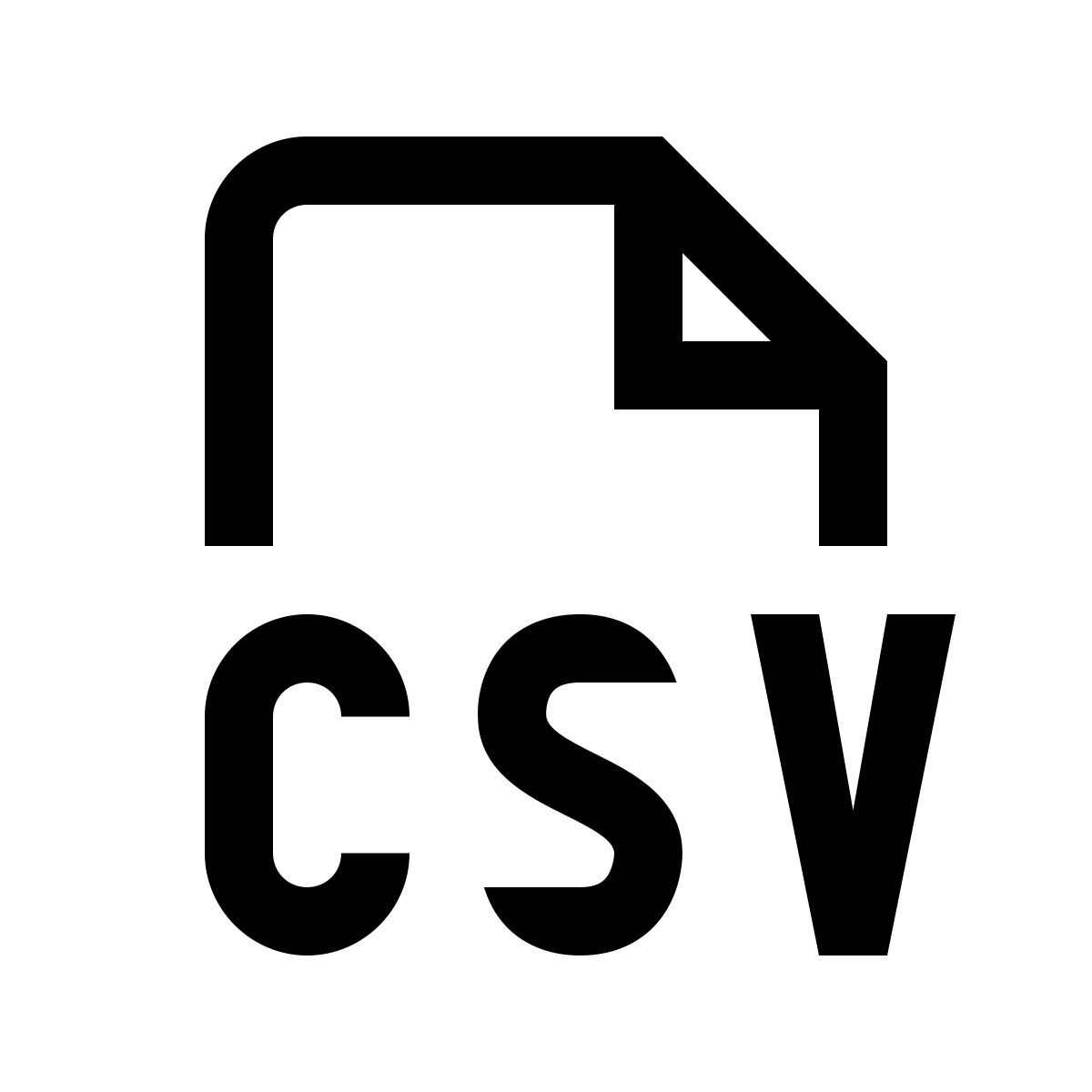 simple small style csv icon