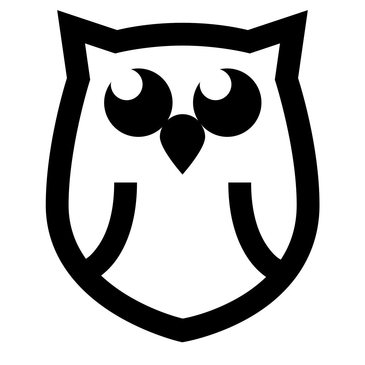 simple small style cute owl icon
