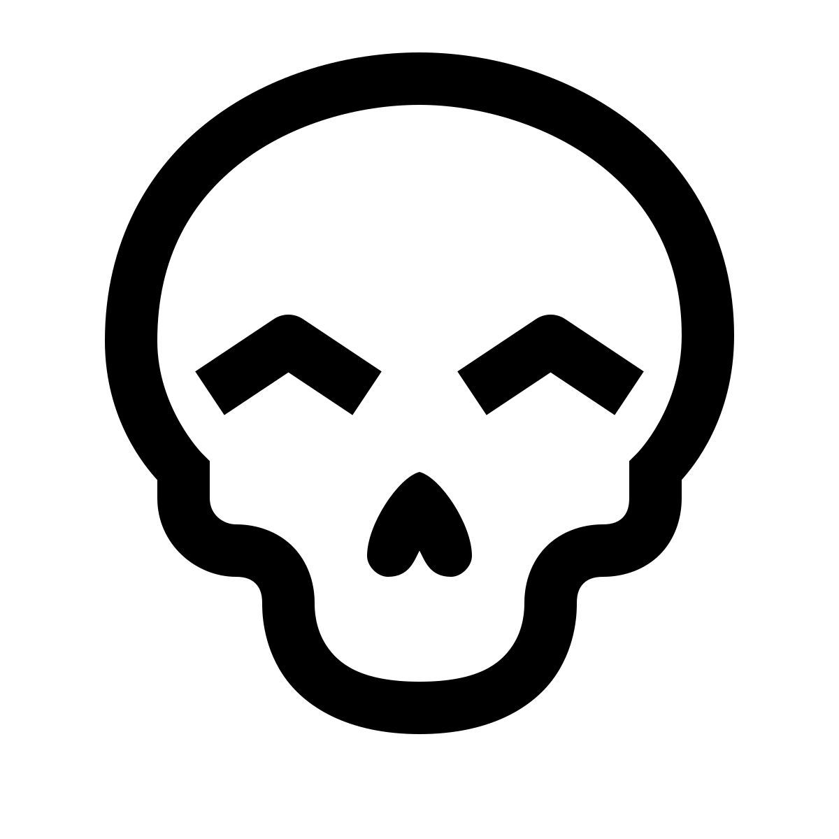 simple small style cráneo lindo icon