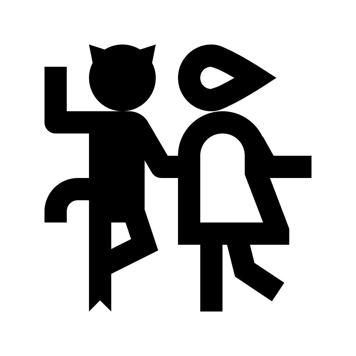 simple small style danza con il diavolo icon