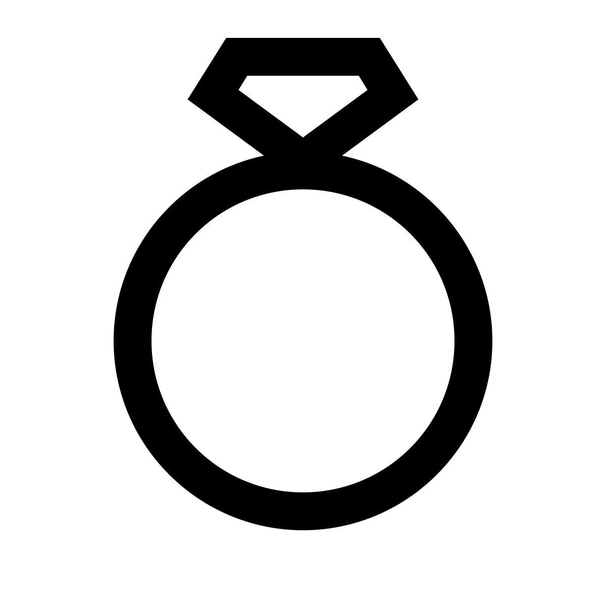 simple small style 다이아몬드 반지 icon