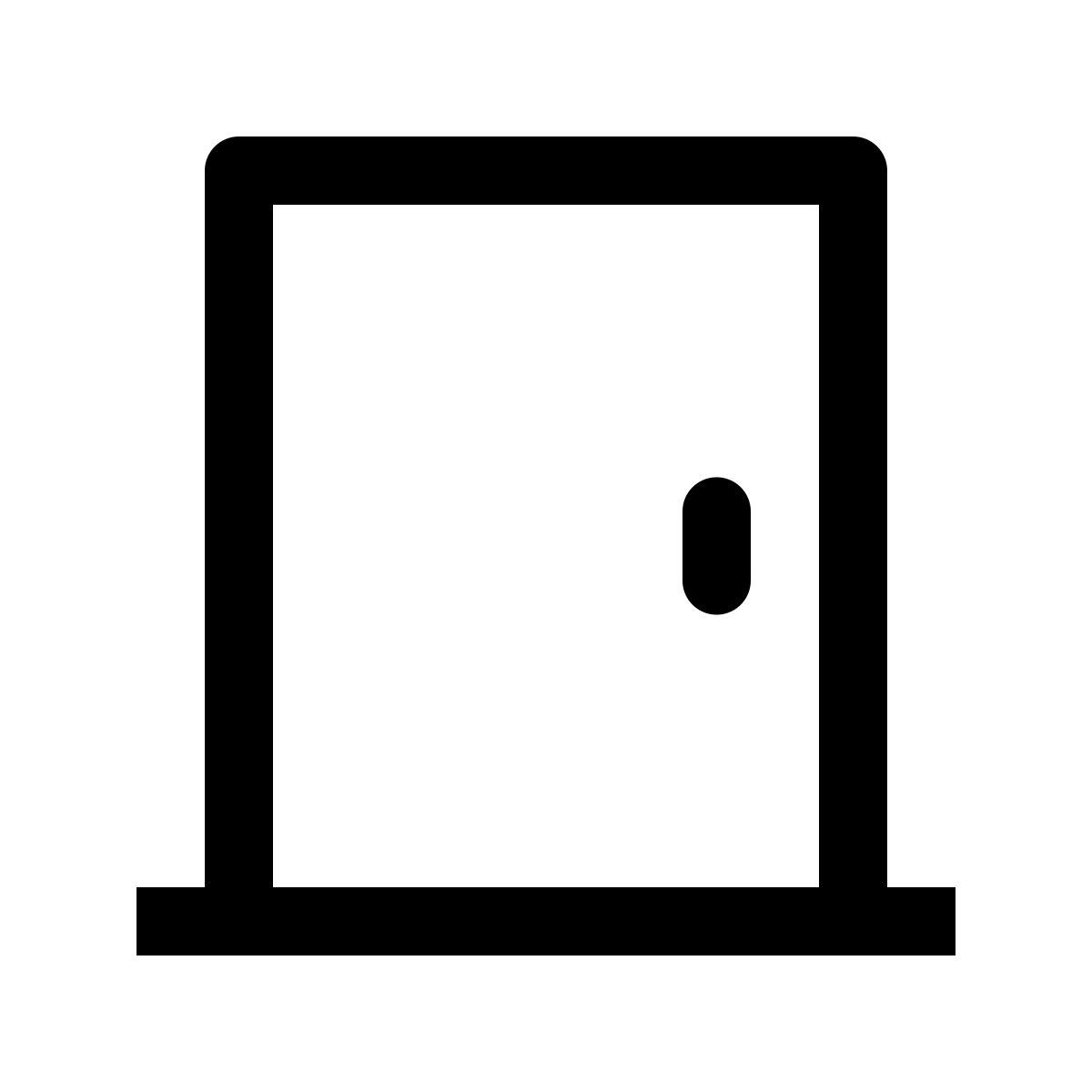 simple small style porte fermée icon