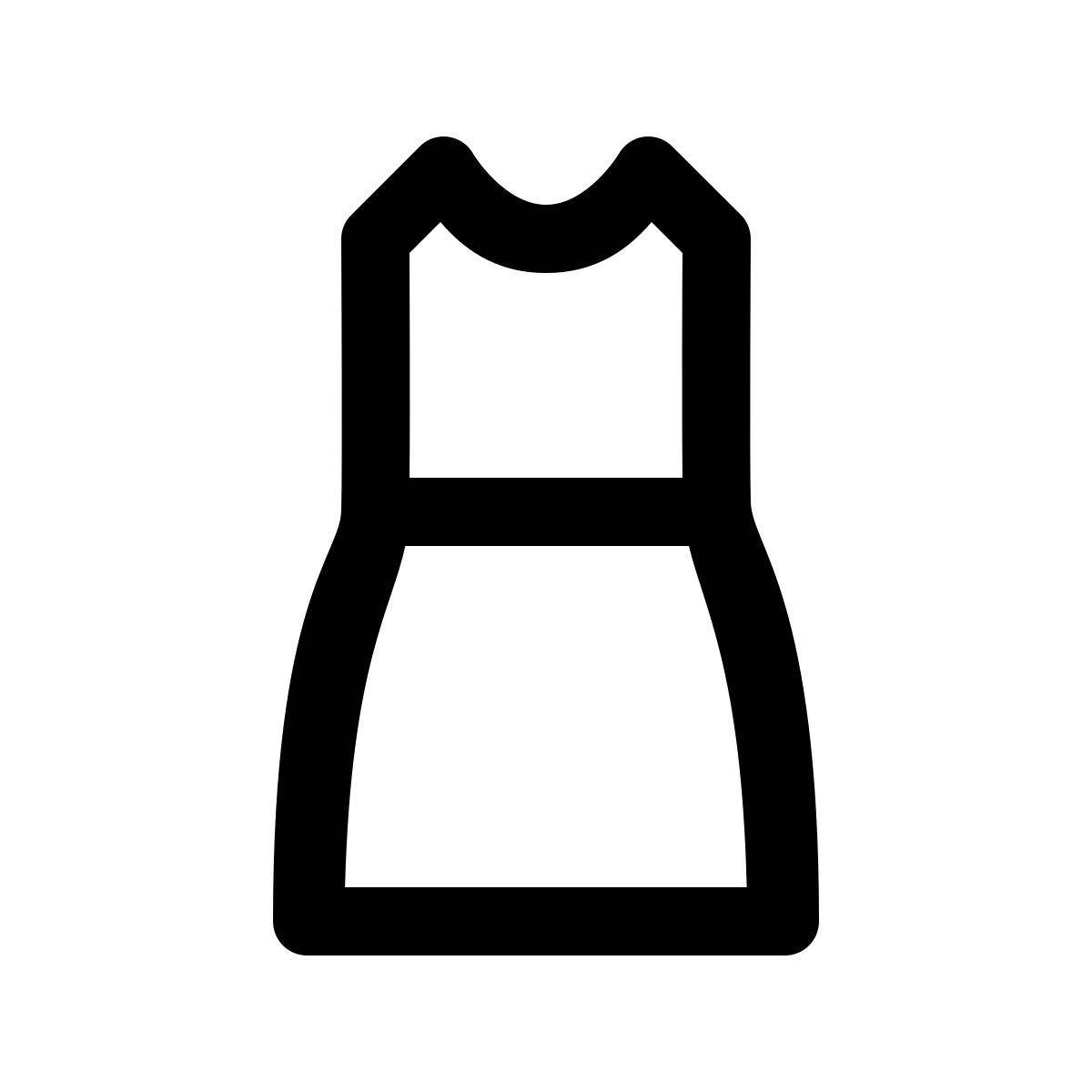 simple small style 连衣裙背面视图 icon