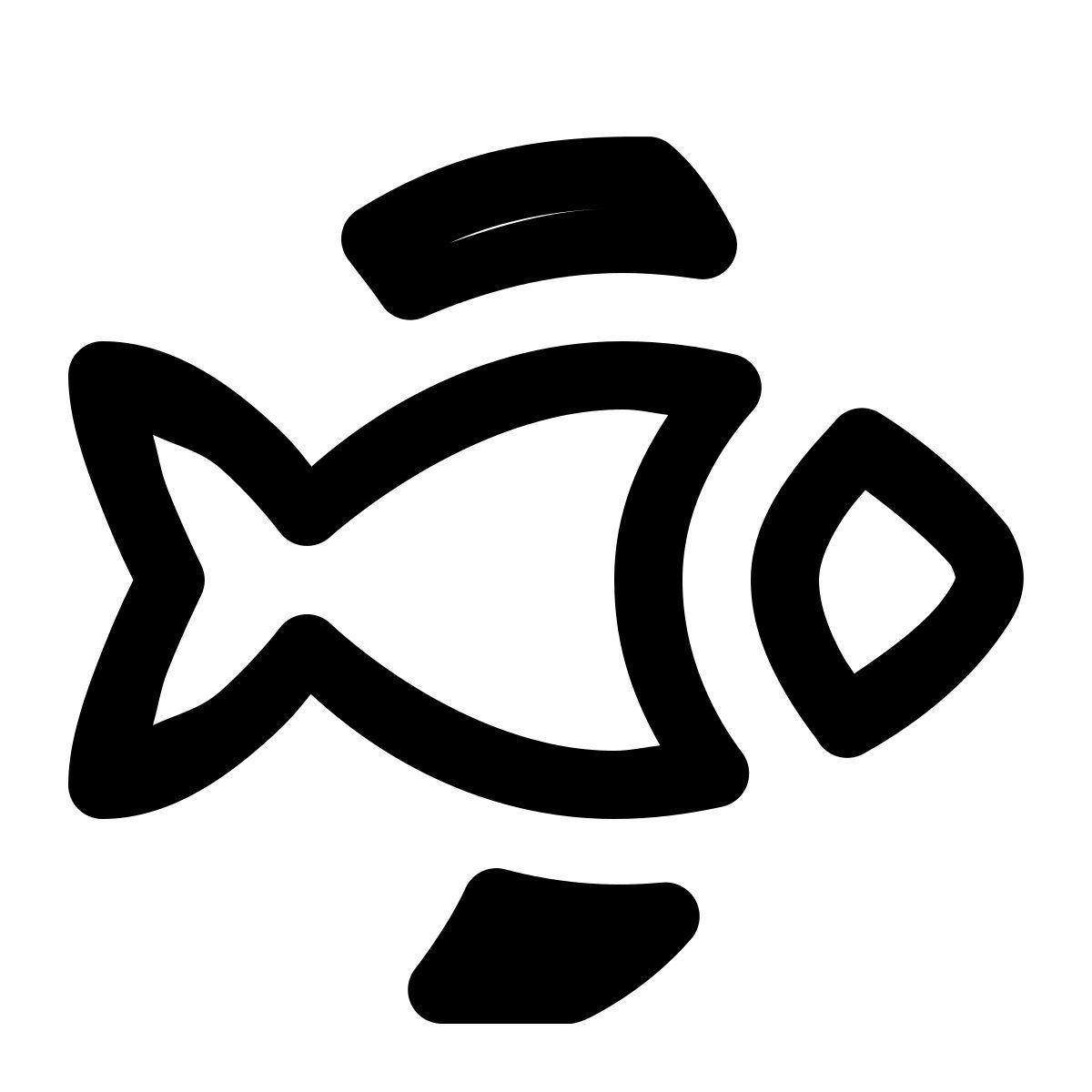 simple small style dressed fish icon