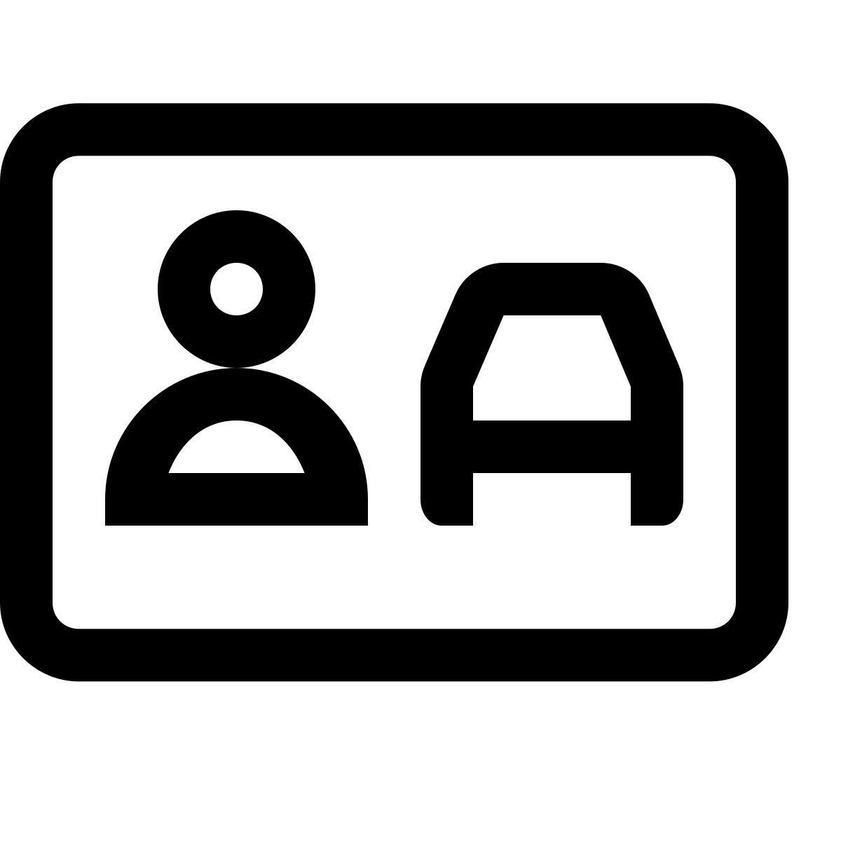 simple small style 驾照卡 icon