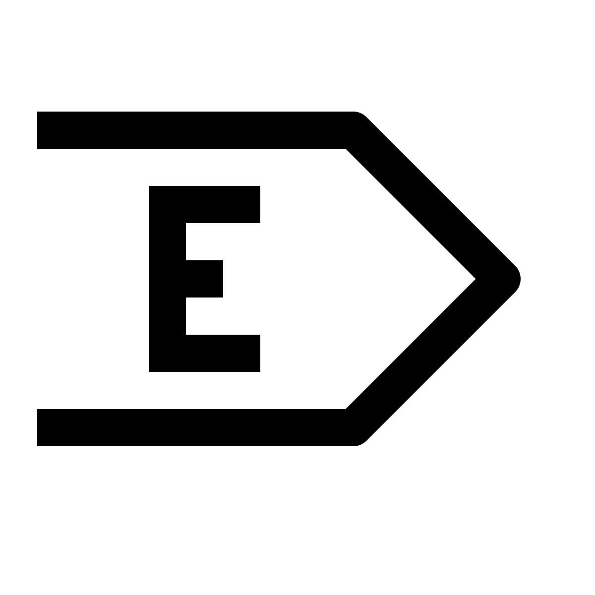 simple small style e icon