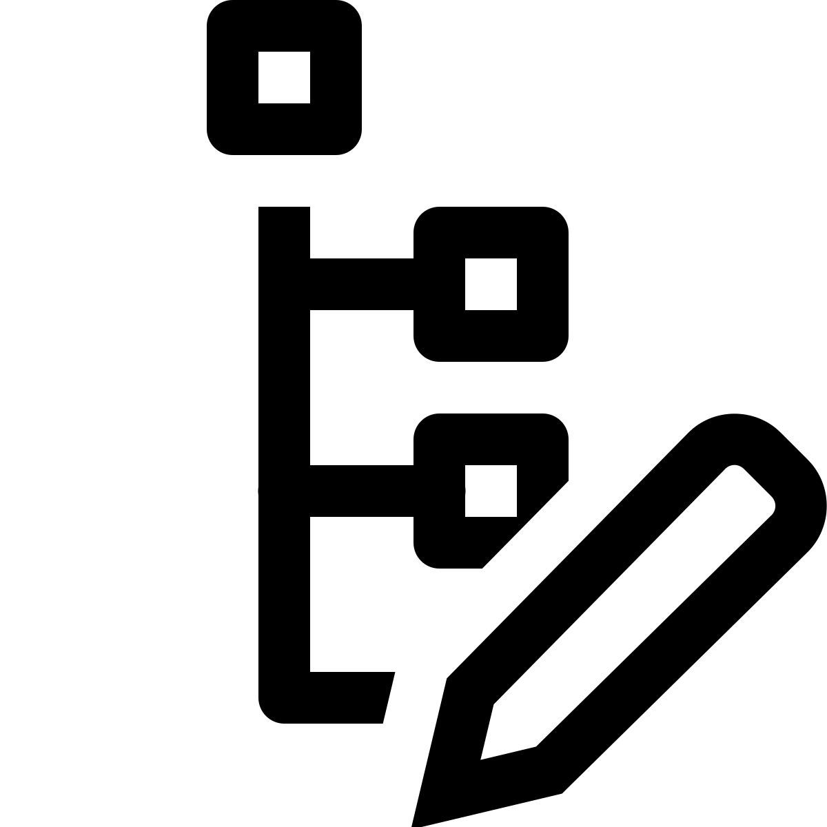 simple small style edit node icon