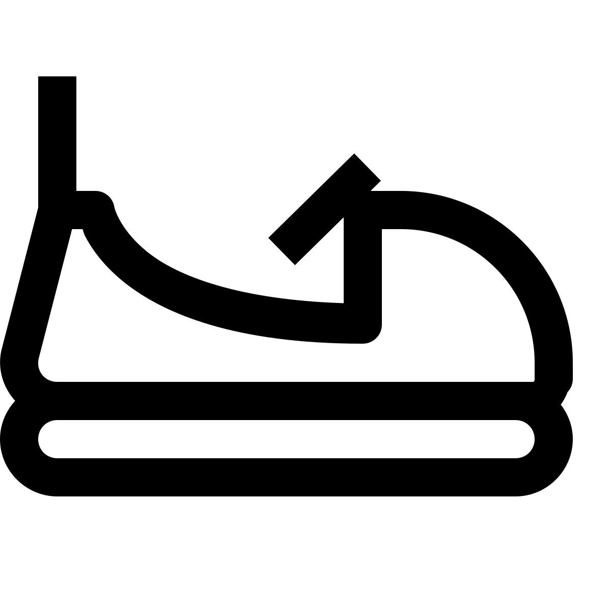 simple small style 전기 범퍼 자동차 icon