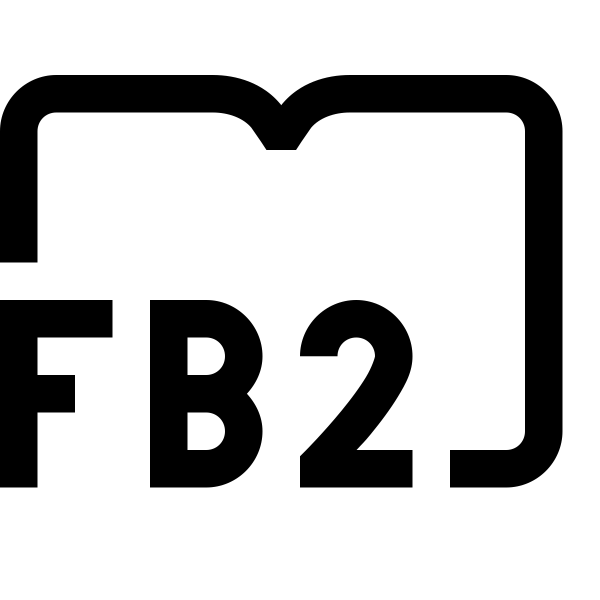 simple small style fb2 icon