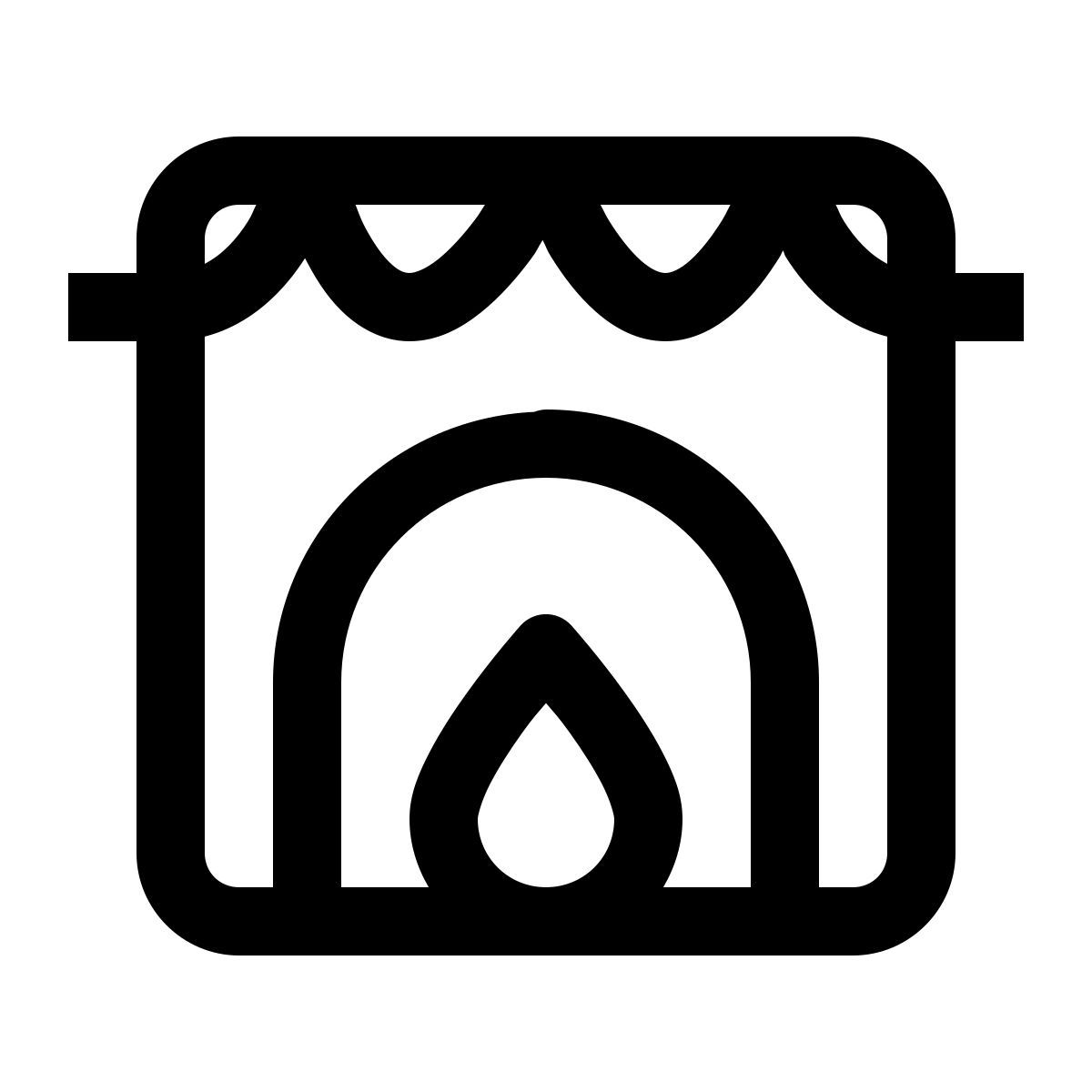 simple small style cheminée icon