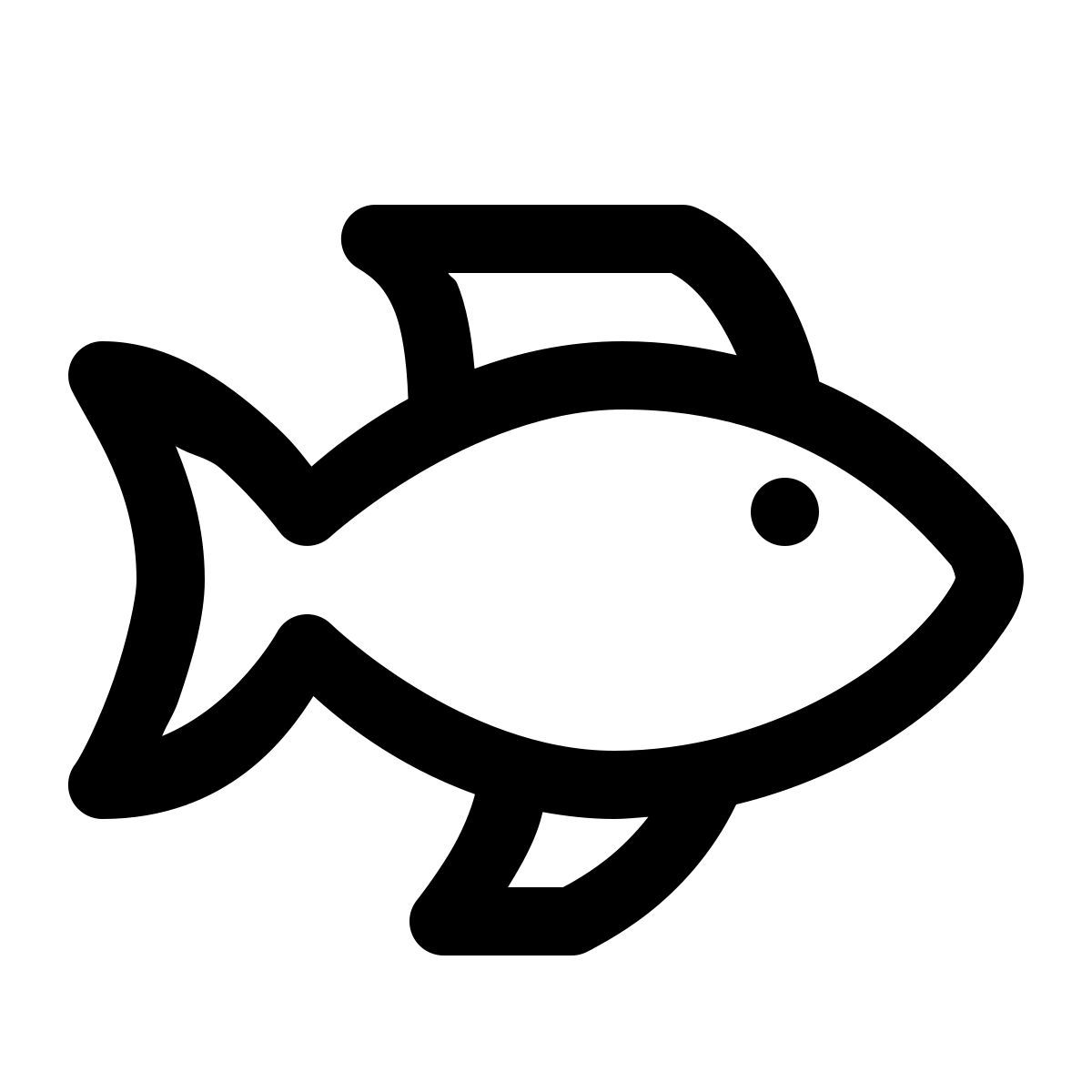 simple small style 물고기 음식 icon