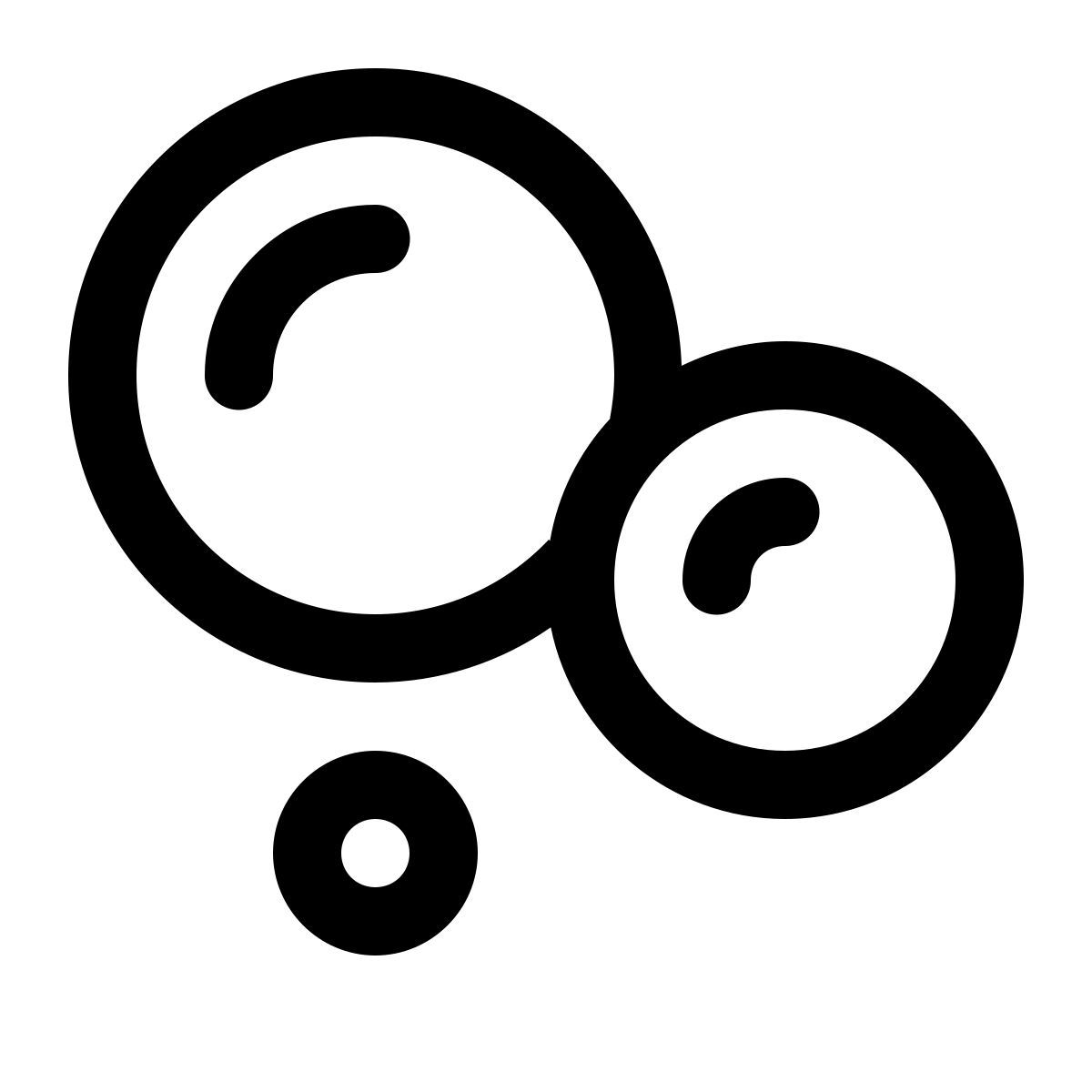 simple small style bolle di schiuma icon