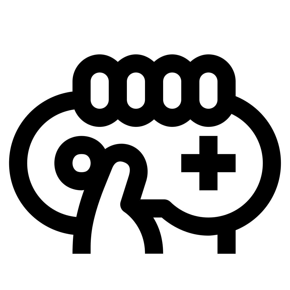 simple small style gaming hand icon