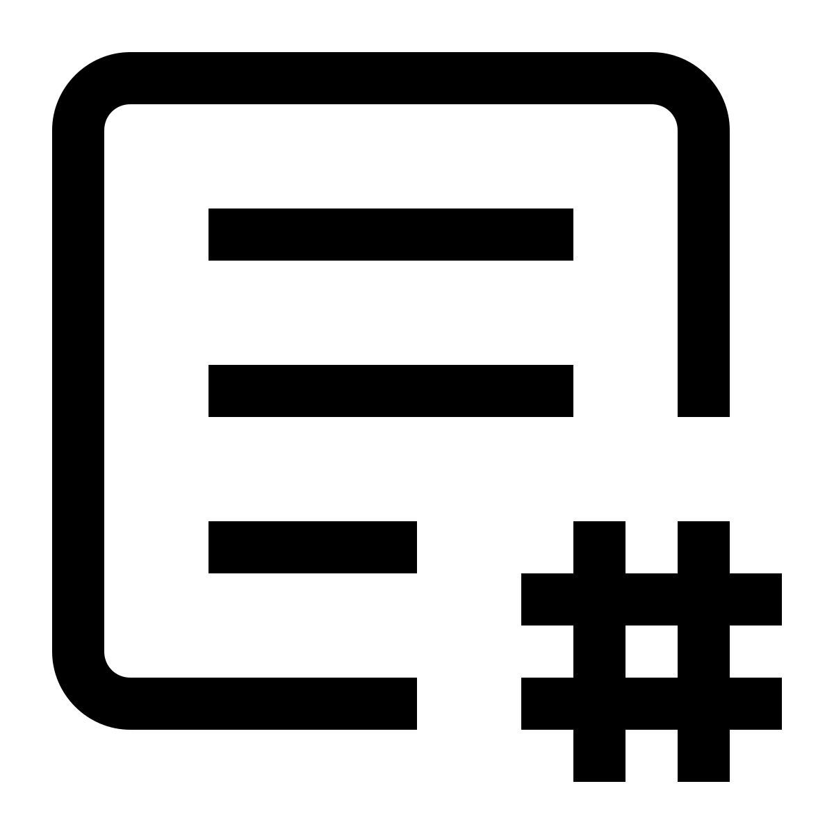 simple small style feed attività hashtag icon