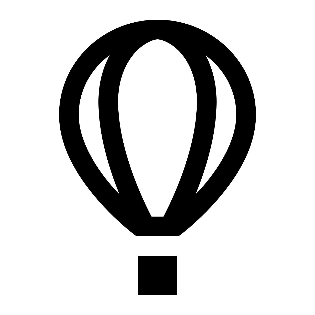 simple small style 热气球 icon