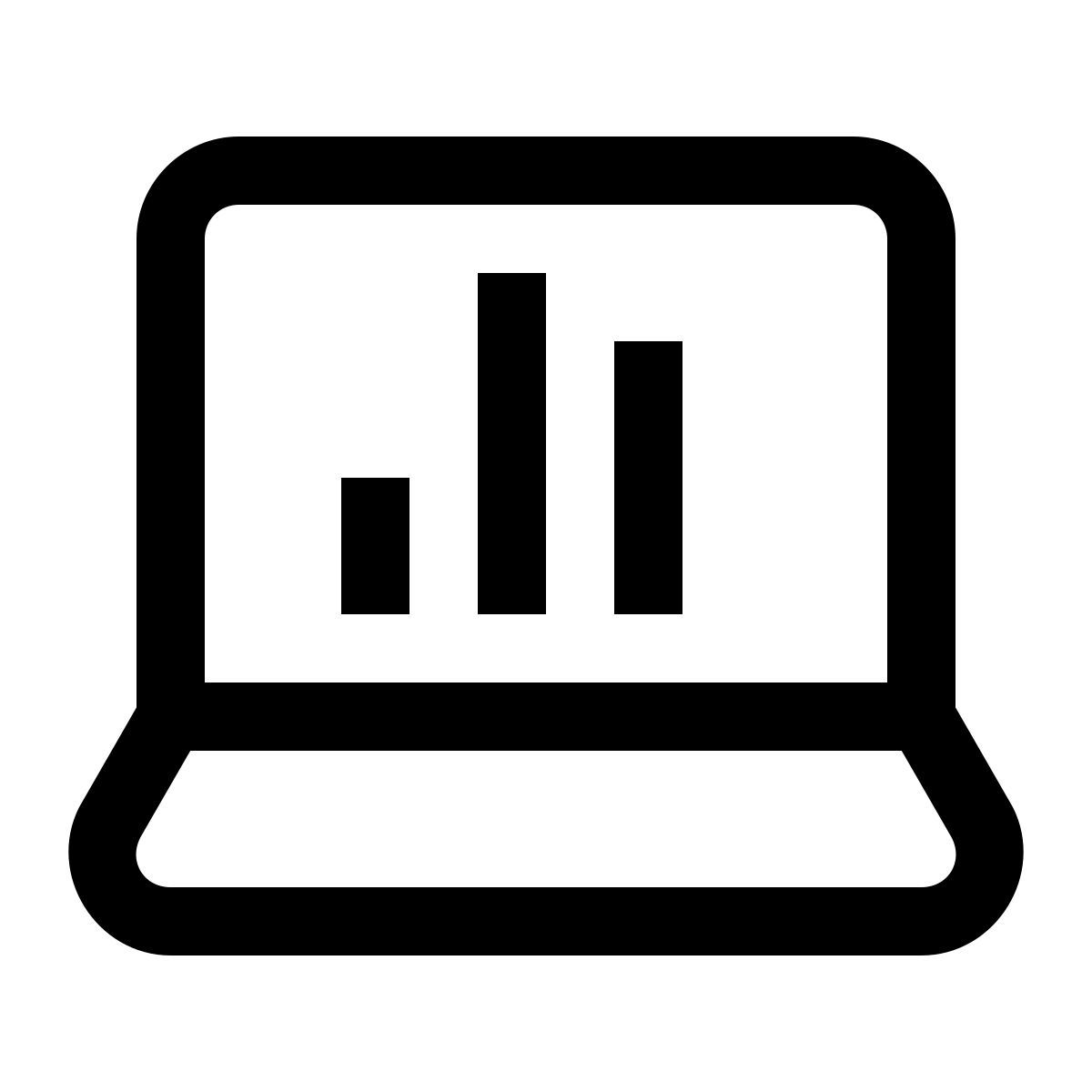 simple small style métricas del portátil icon