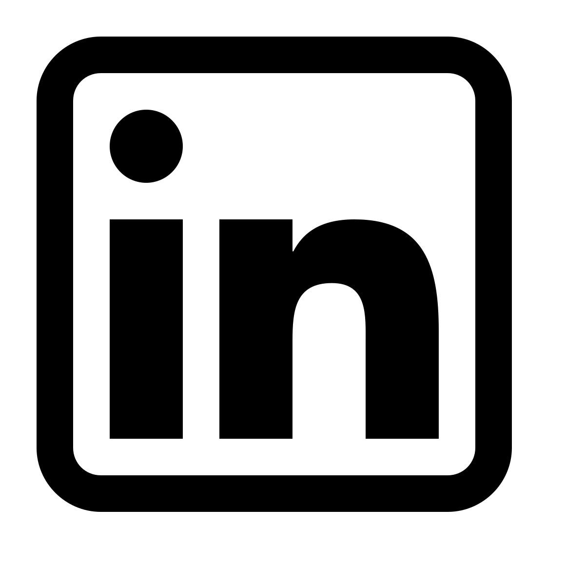 simple small style linkedin icon