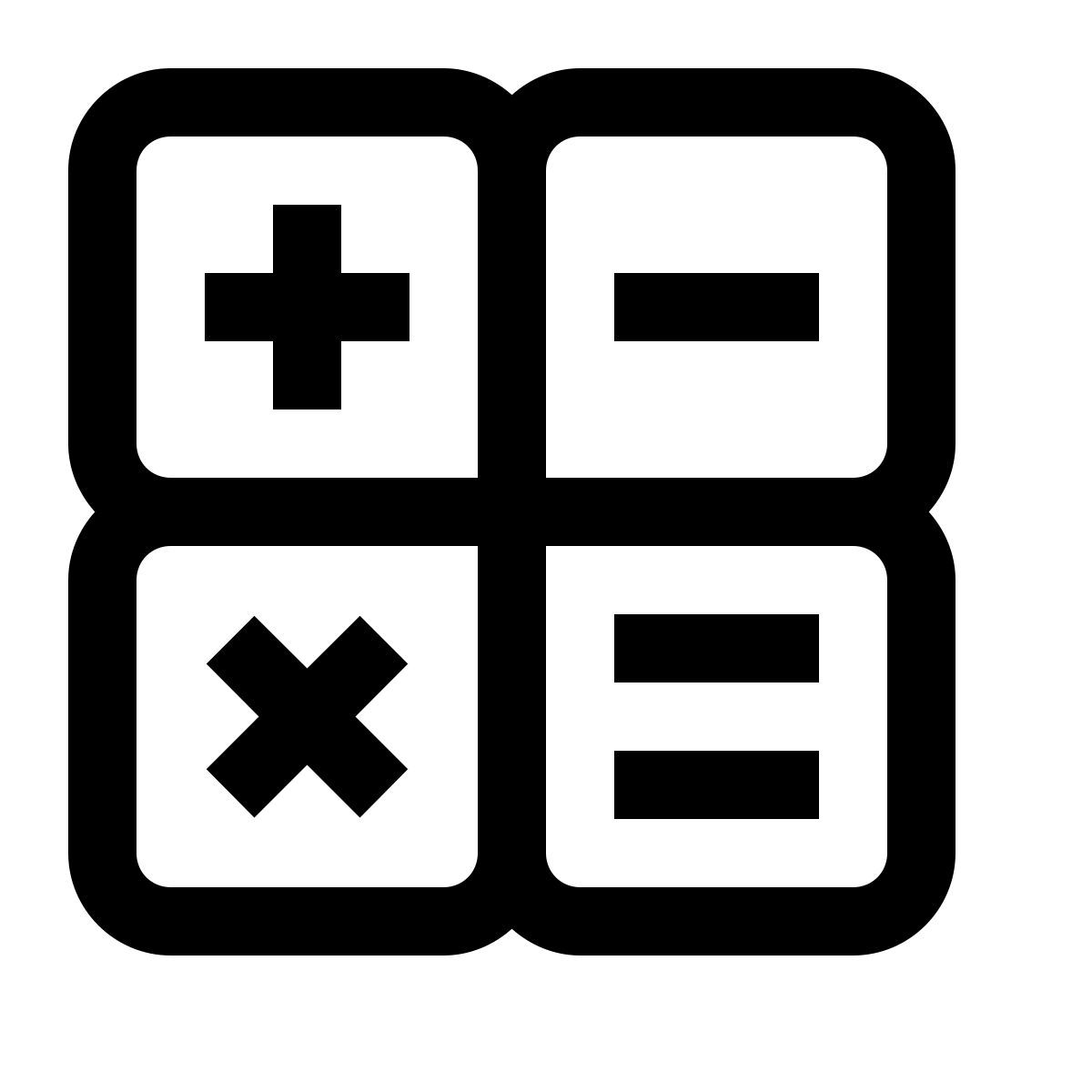 simple small style mathematical symbol icon