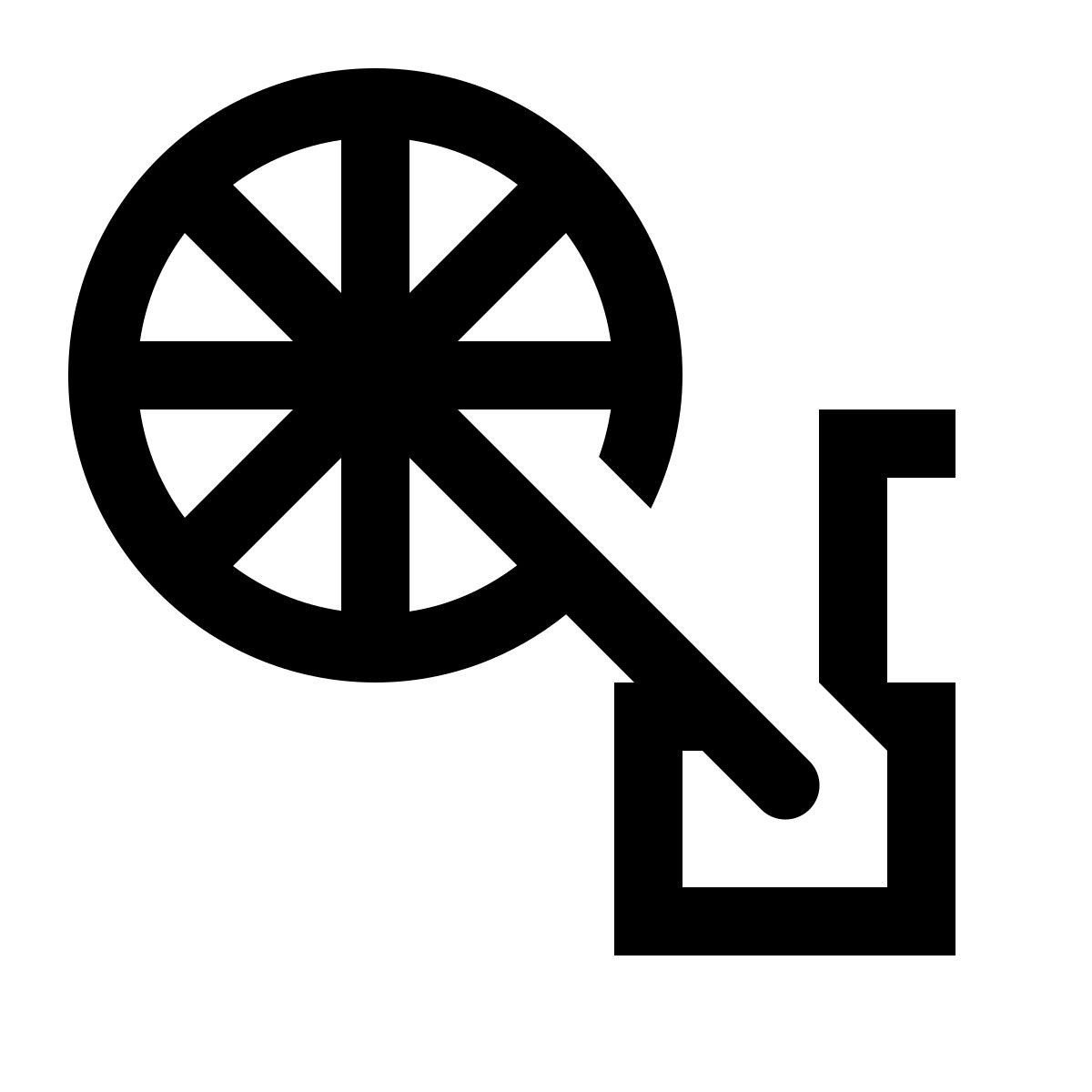 simple small style 测量轮 icon