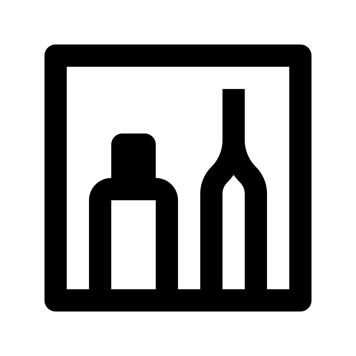 simple small style bar icon
