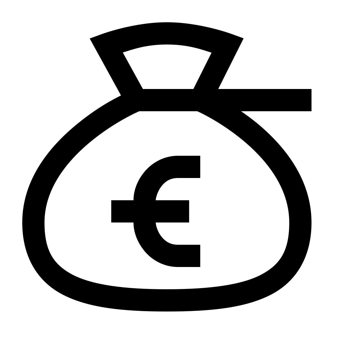simple small style geldbeutel euro icon