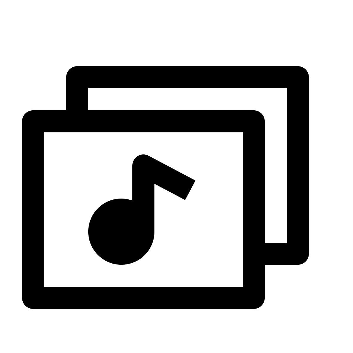 simple small style musikbibliothek icon