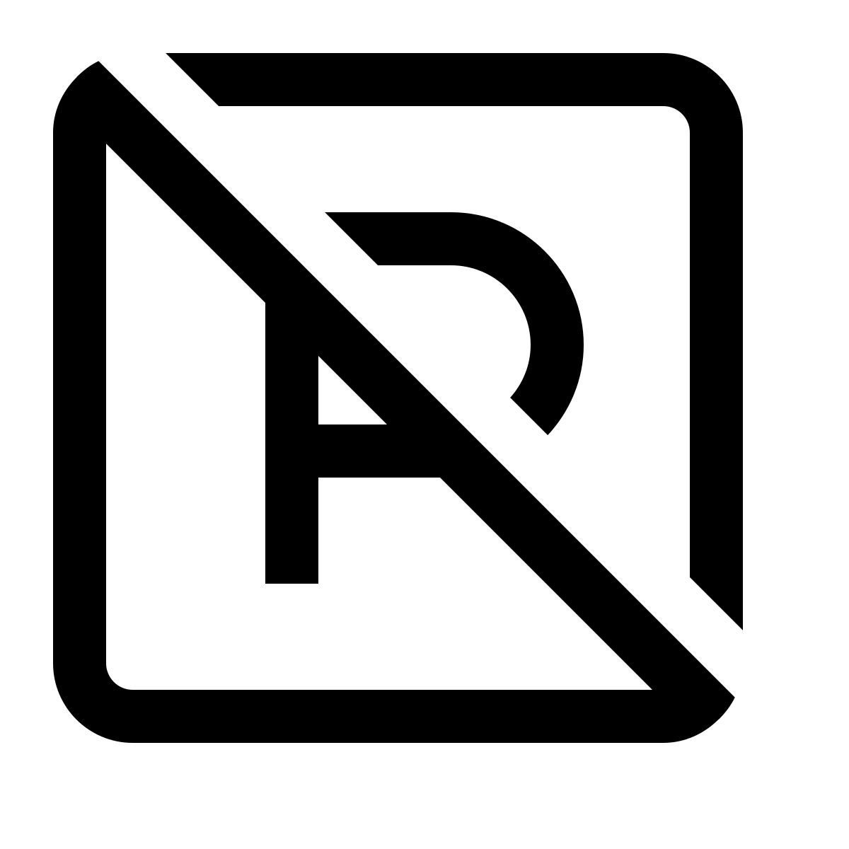 simple small style 주차 금지 icon