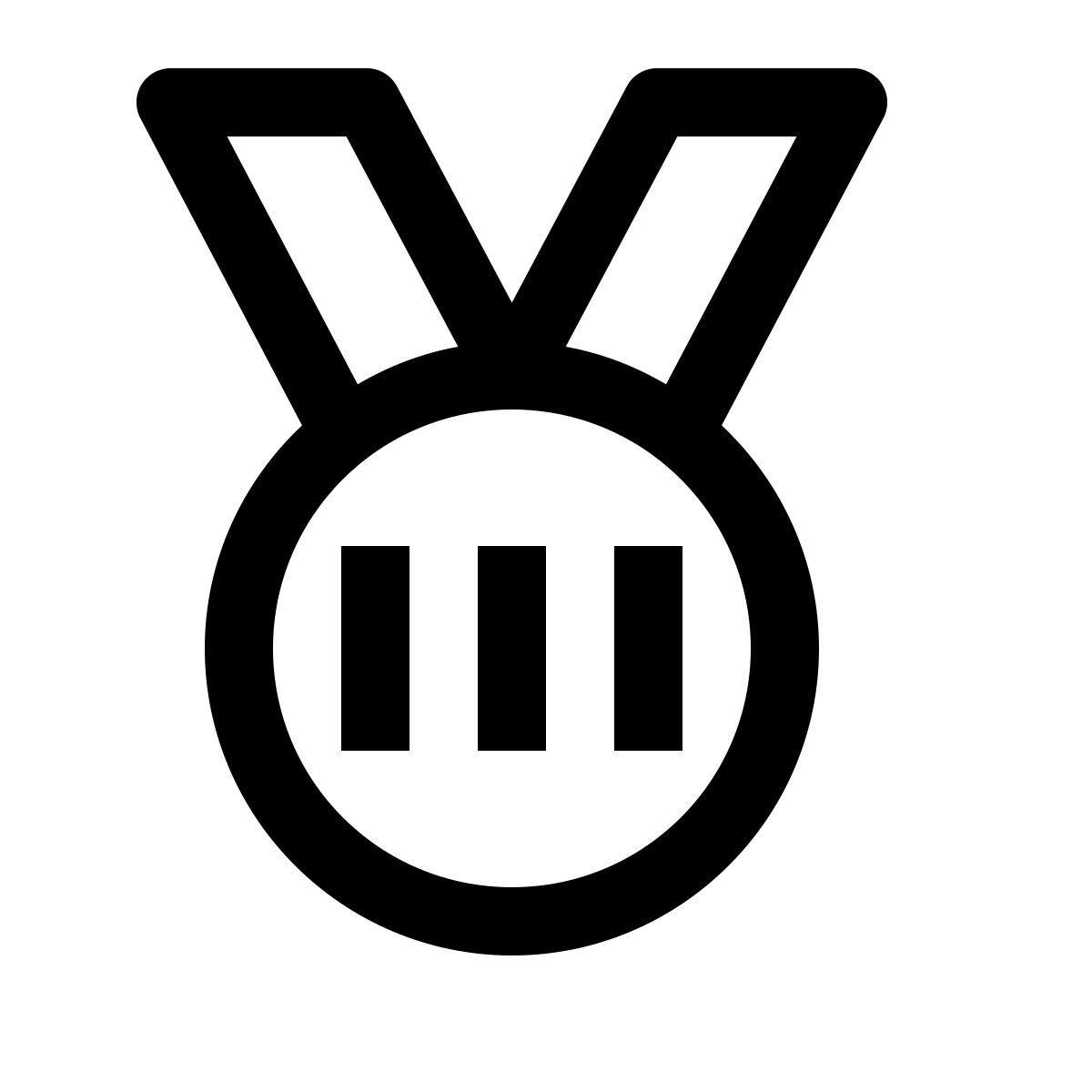 simple small style médaille de bronze olympique icon