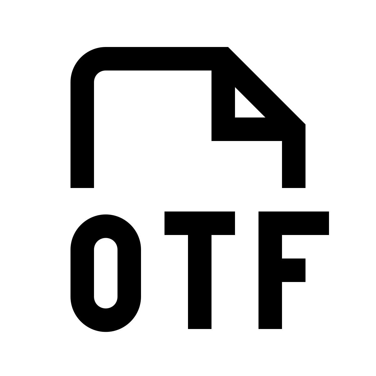 simple small style otf icon