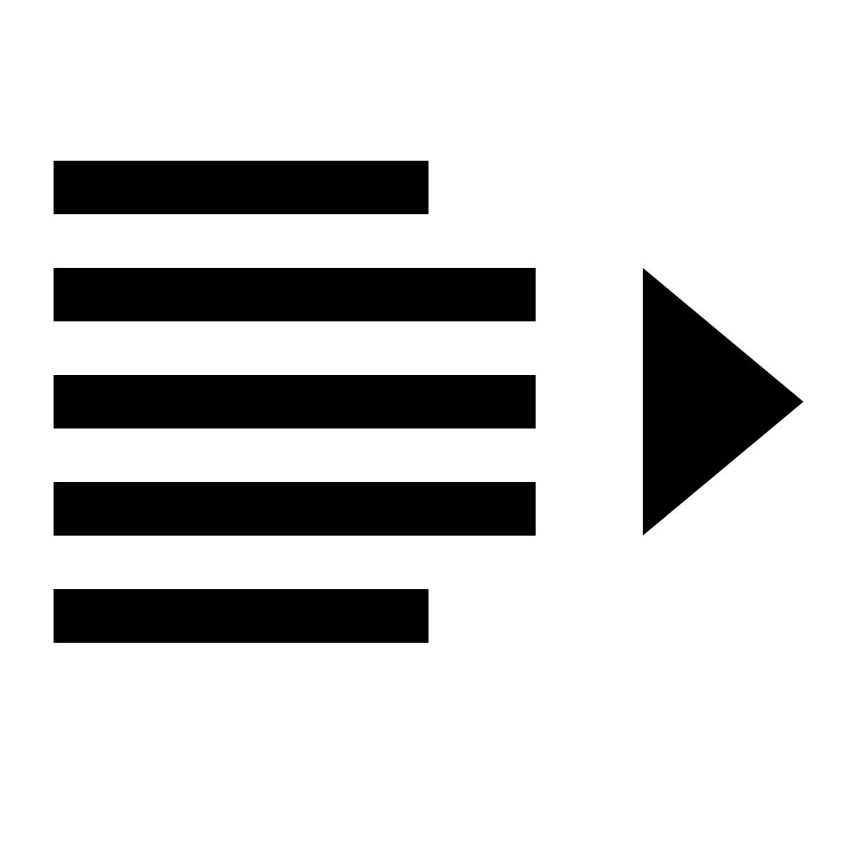 simple small style aumentar sangría icon