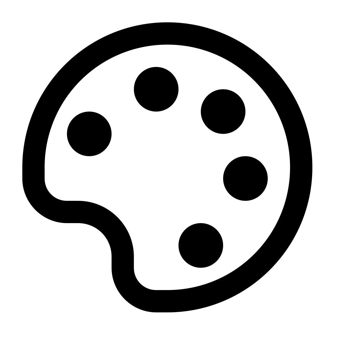 simple small style tavolozza da pittura icon