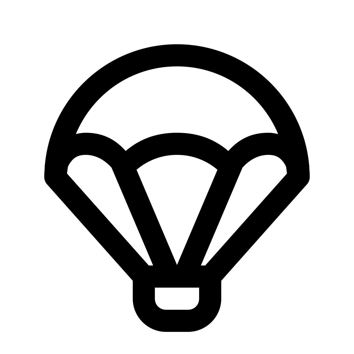 simple small style fallschirm icon