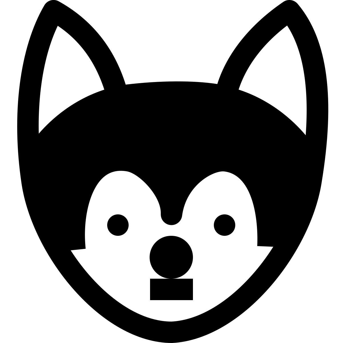 simple small style pomsky icon