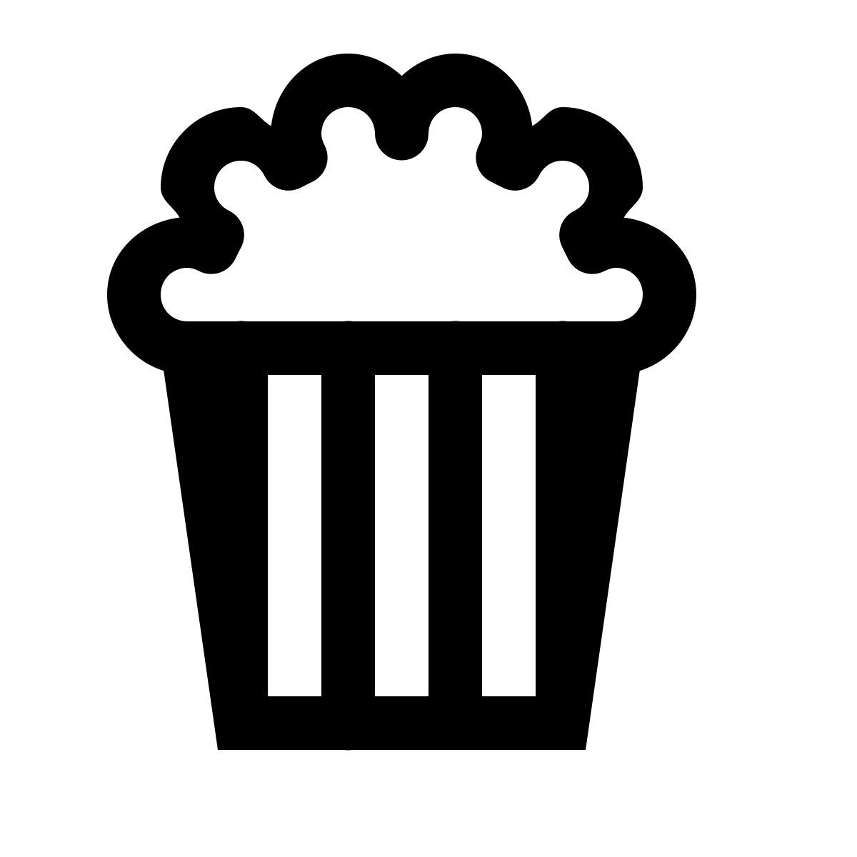 simple small style popcorn icon