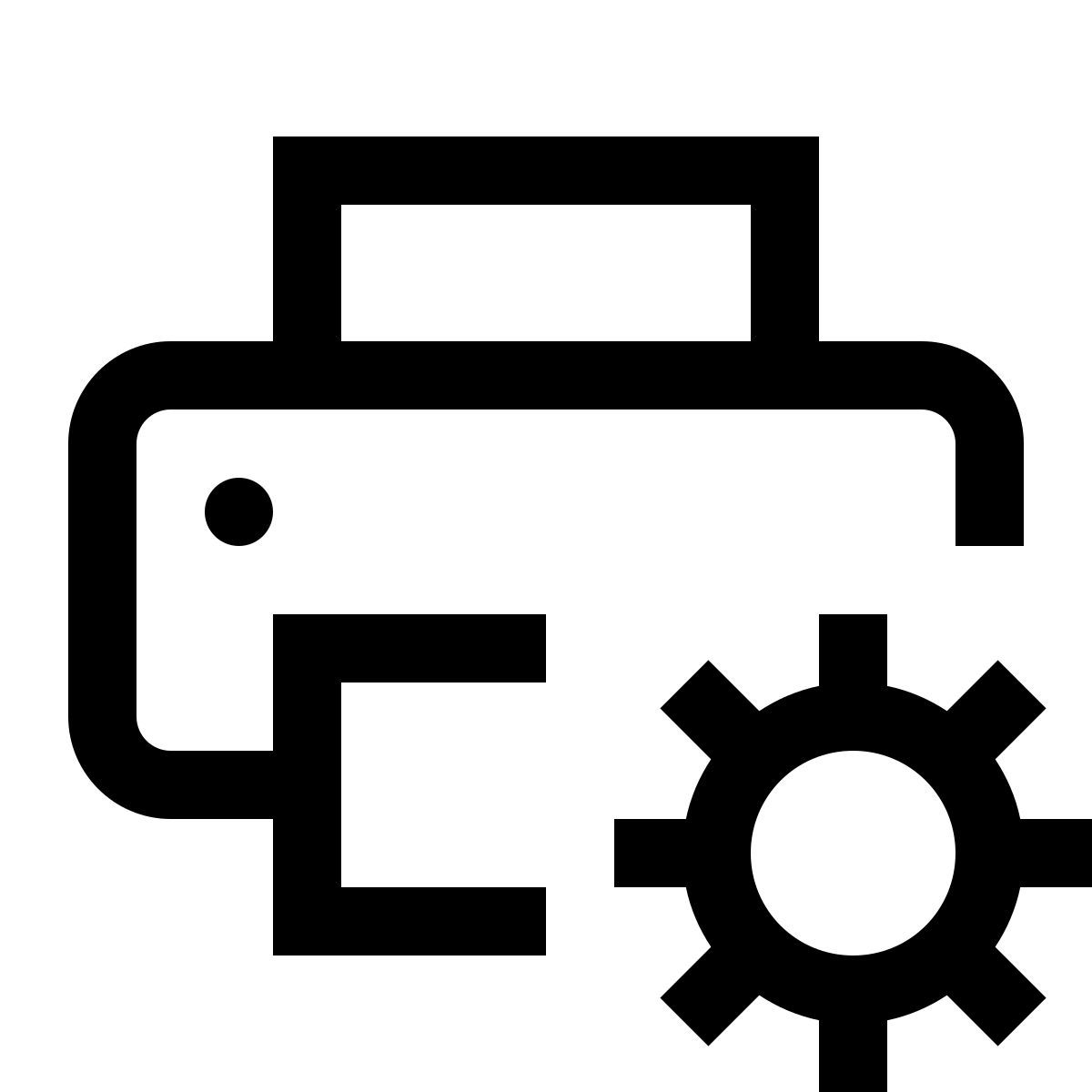 simple small style mantenimiento de impresora icon