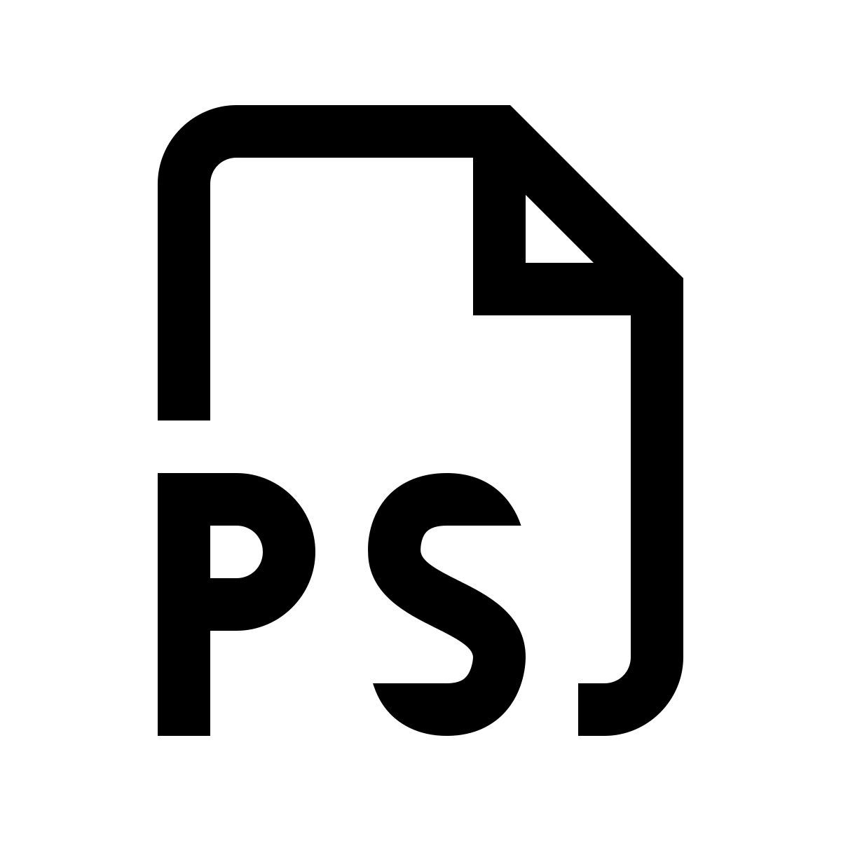 simple small style ps icon