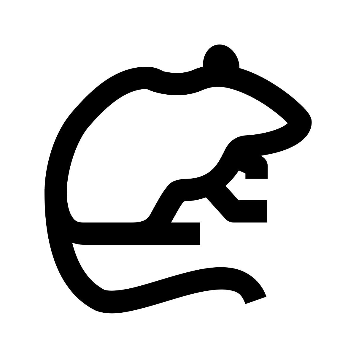 simple small style 大鼠silhuette icon
