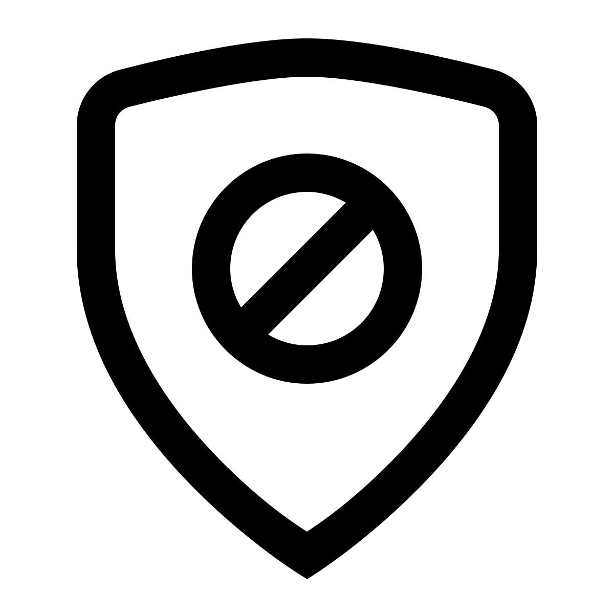 simple small style 제한 방패 icon