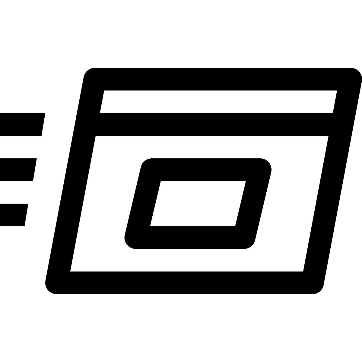 simple small style run command icon