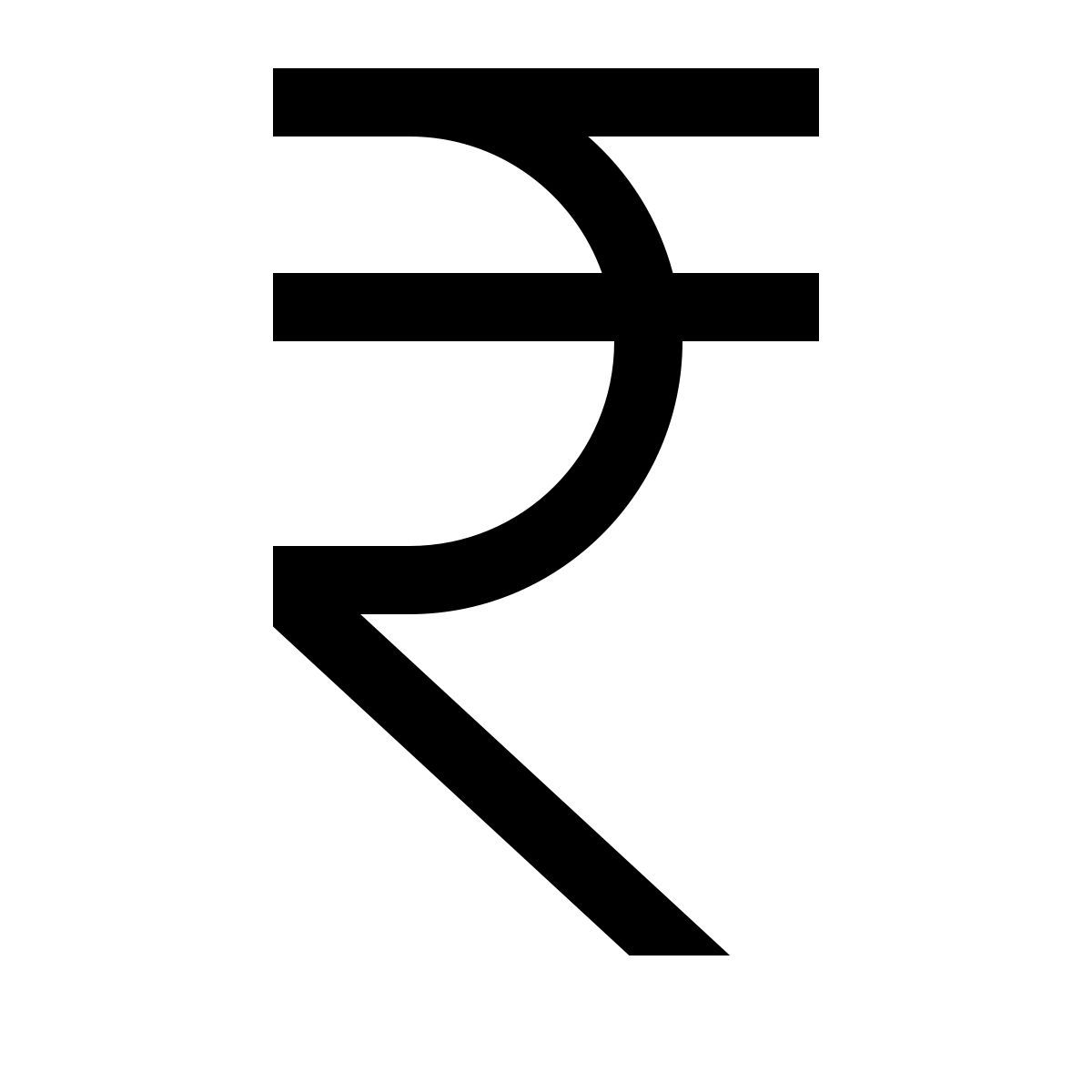 simple small style rupee icon