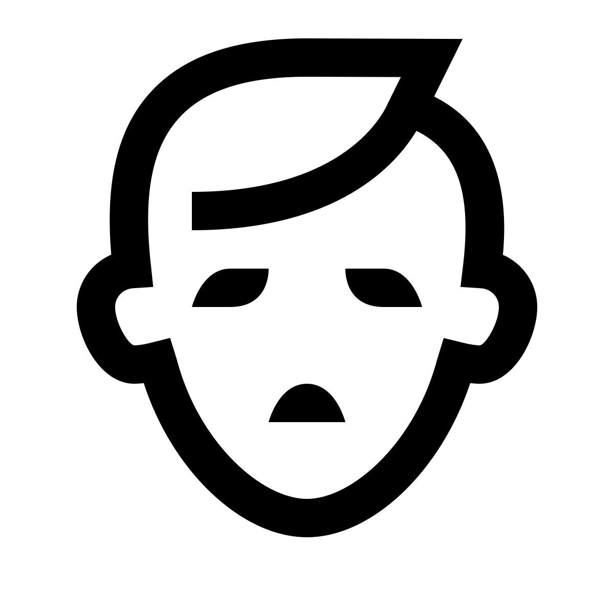 simple small style hombre triste icon